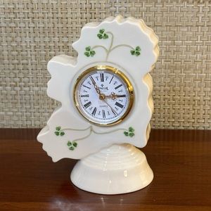 🌟4xHP🌟☘️VTG 1988-98 Donegal Parian China Shamrock Pattern Emerald Isle Clock